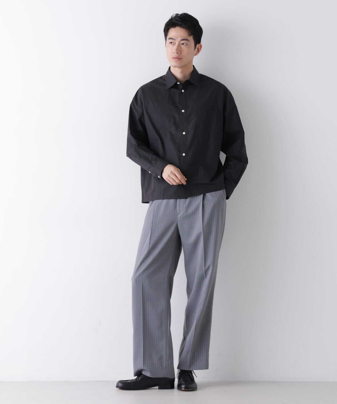｢James Fabric｣ ボクシークロップドシャツブルゾン