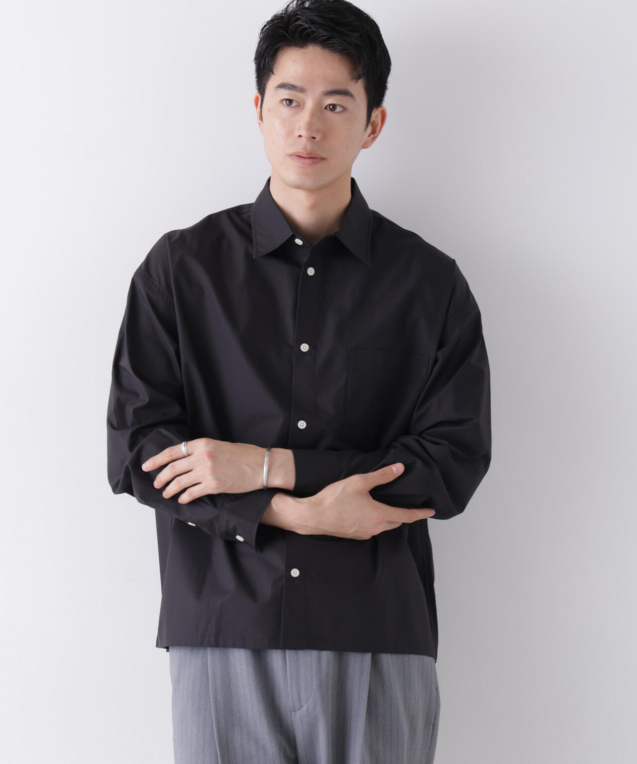｢James Fabric｣ ボクシークロップドシャツブルゾン