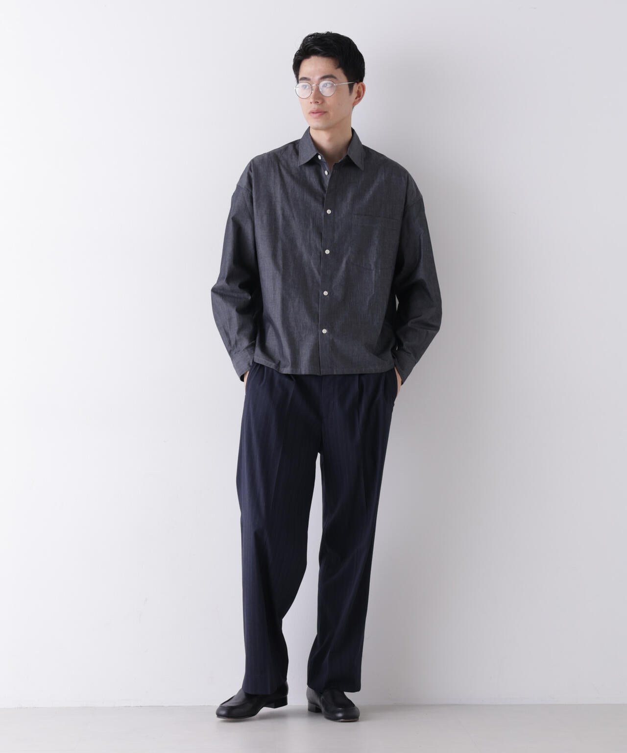 ｢James Fabric｣ ボクシークロップドシャツブルゾン