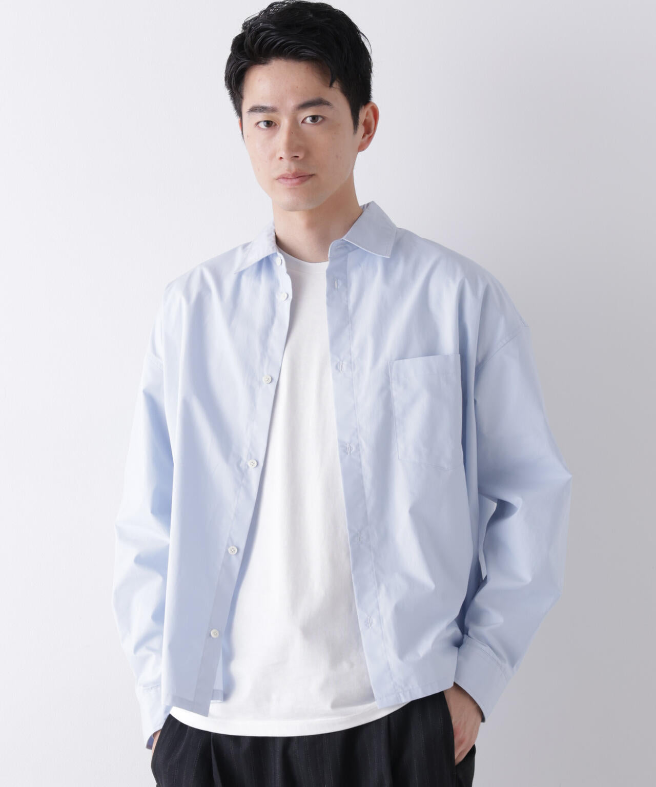 ｢James Fabric｣ ボクシークロップドシャツブルゾン
