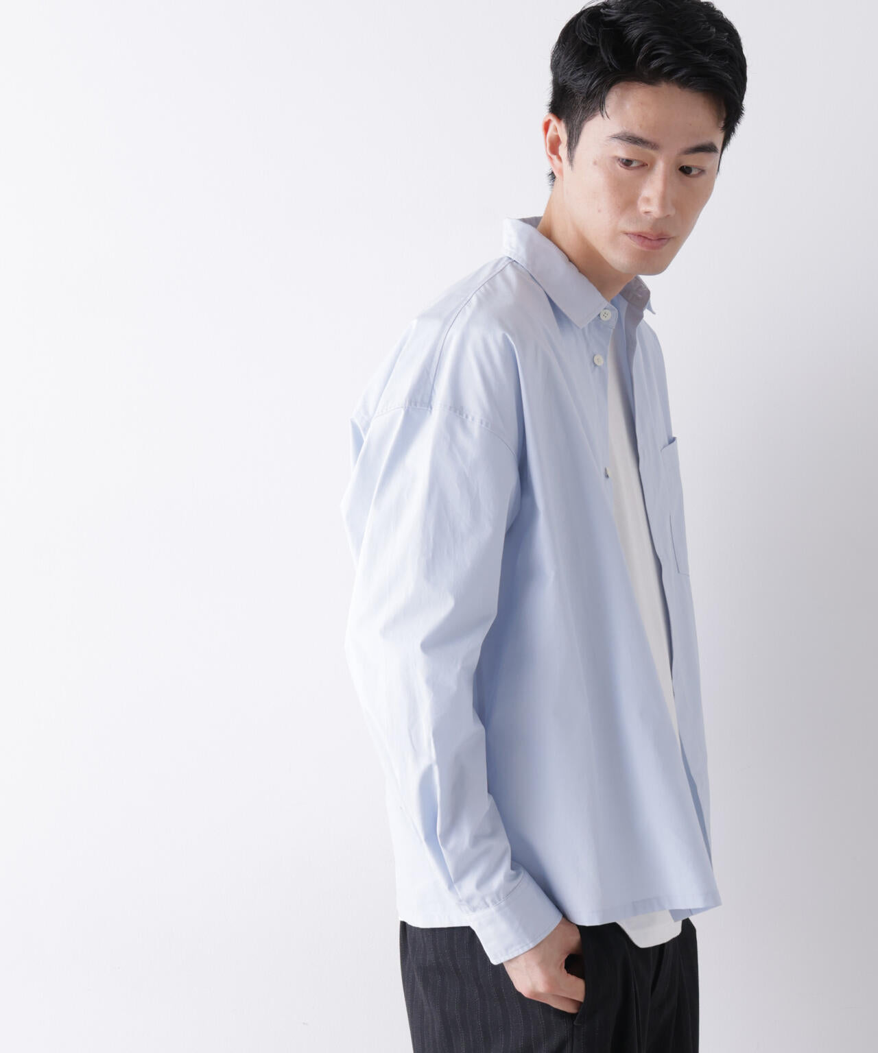 ｢James Fabric｣ ボクシークロップドシャツブルゾン
