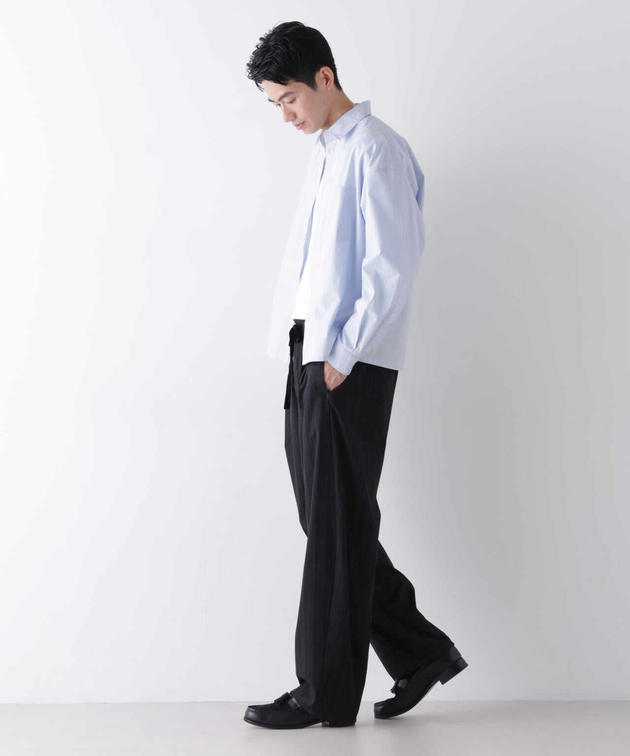 ｢James Fabric｣ ボクシークロップドシャツブルゾン