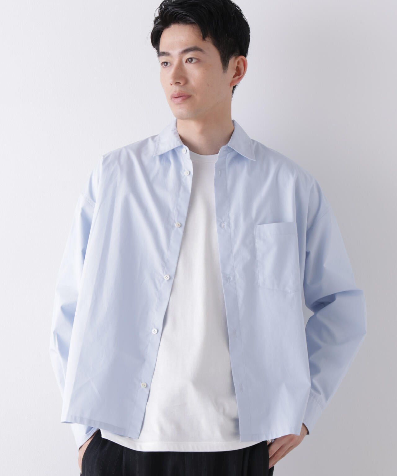 ｢James Fabric｣ ボクシークロップドシャツブルゾン