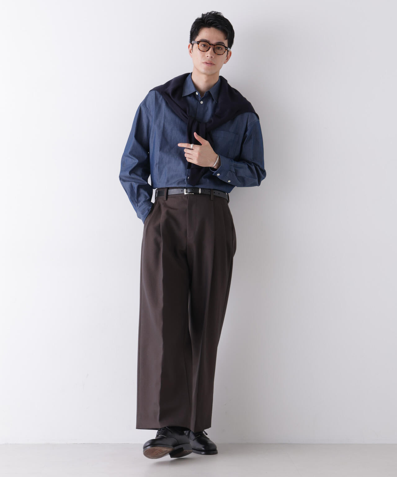 ｢James Fabric｣ ボクシークロップドシャツブルゾン