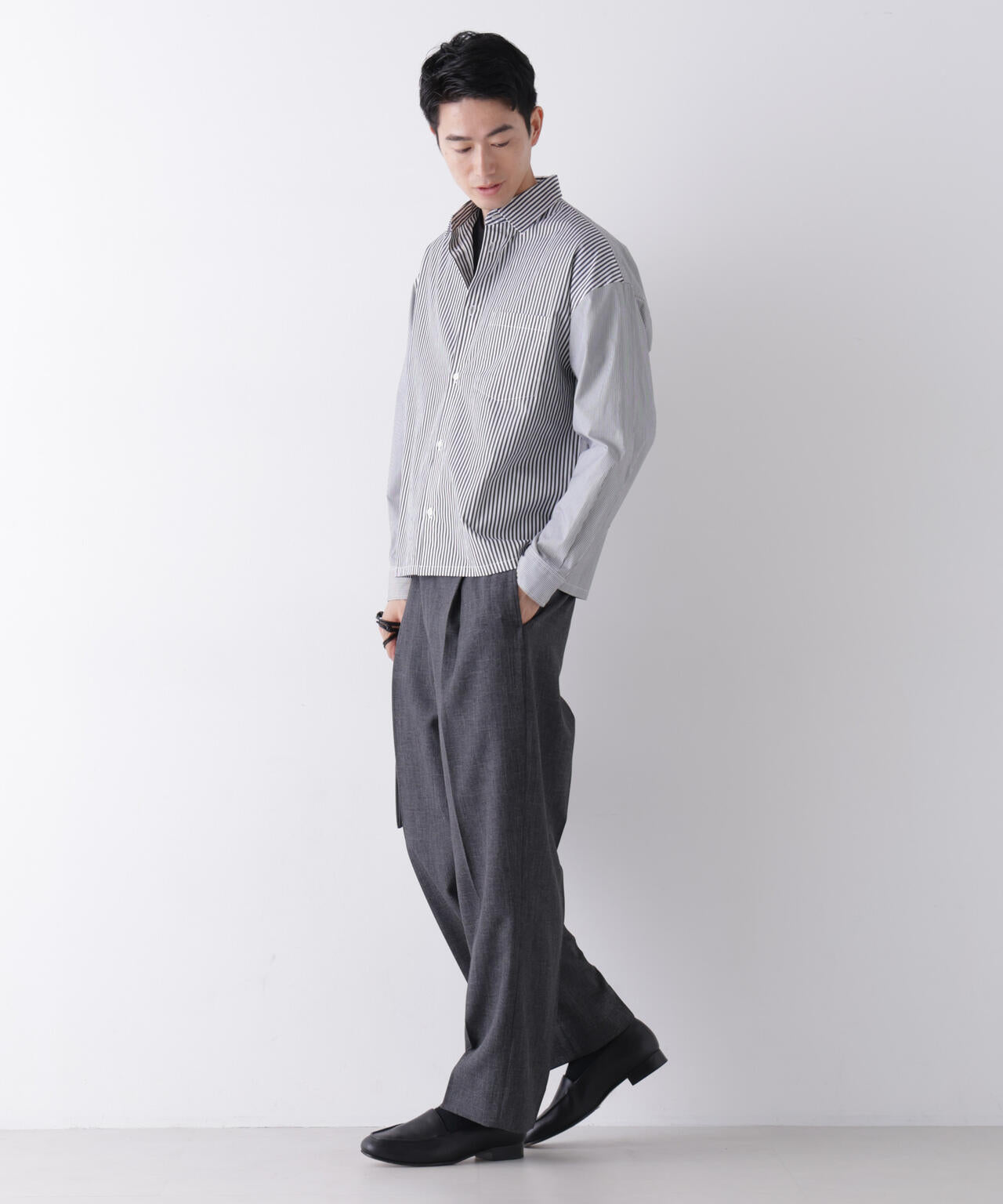 ｢James Fabric｣ ボクシークロップドシャツブルゾン