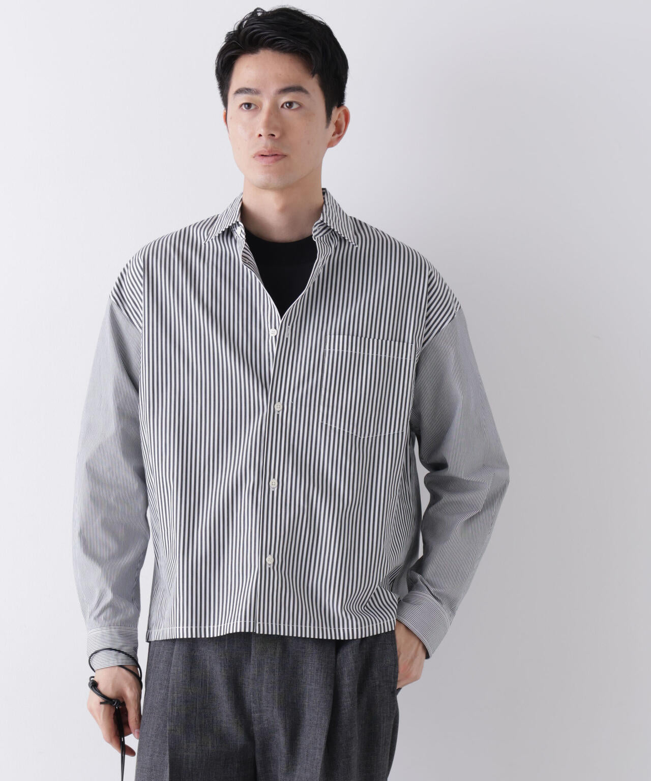 ｢James Fabric｣ ボクシークロップドシャツブルゾン