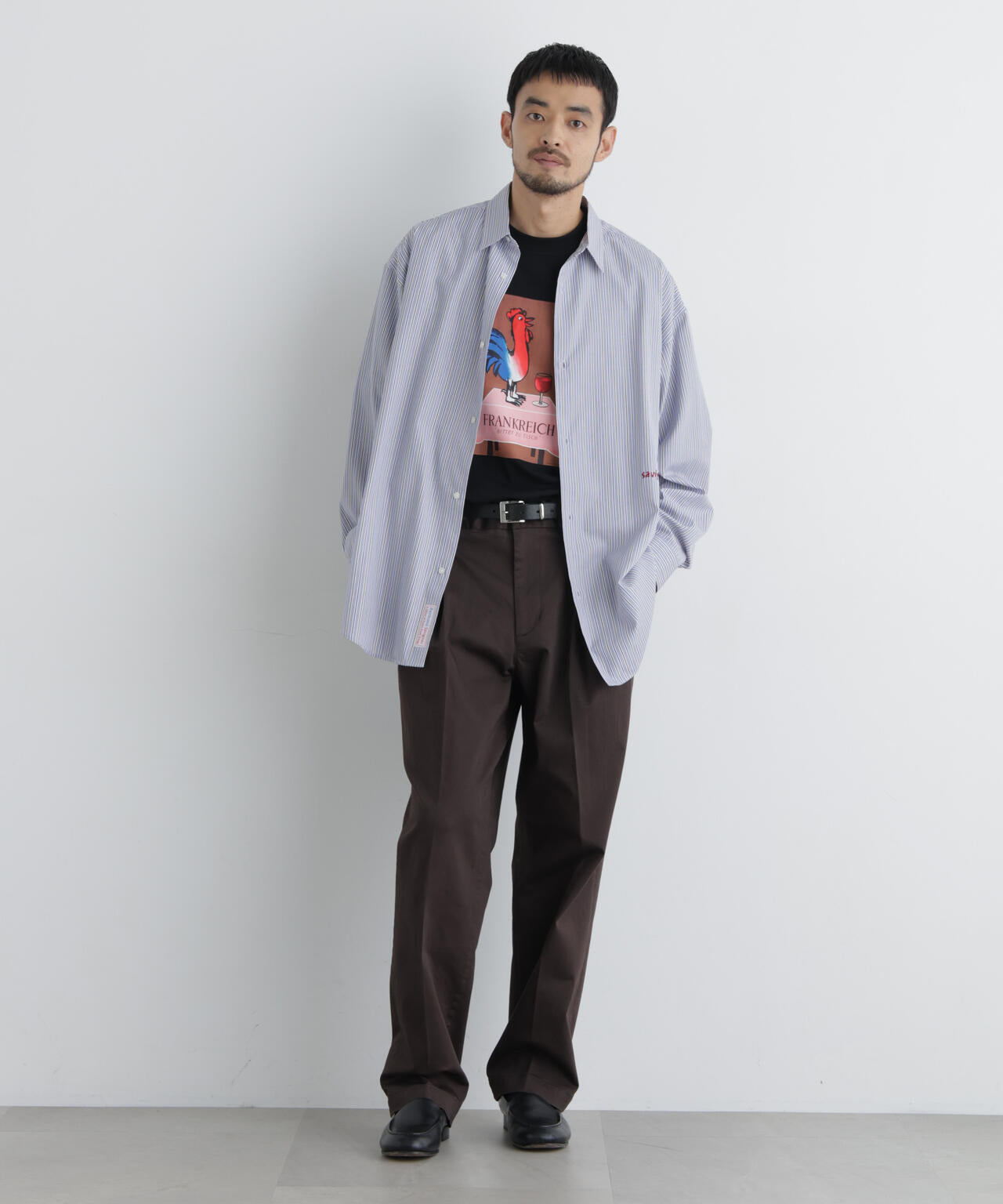 「OtoNANO｣×SAVIGNAC レタードワイドシャツ