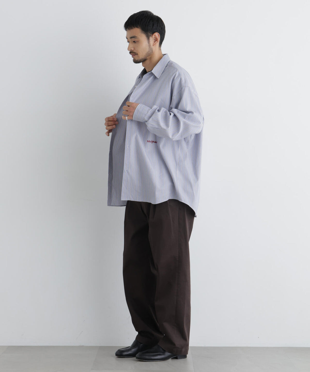 「OtoNANO｣×SAVIGNAC レタードワイドシャツ