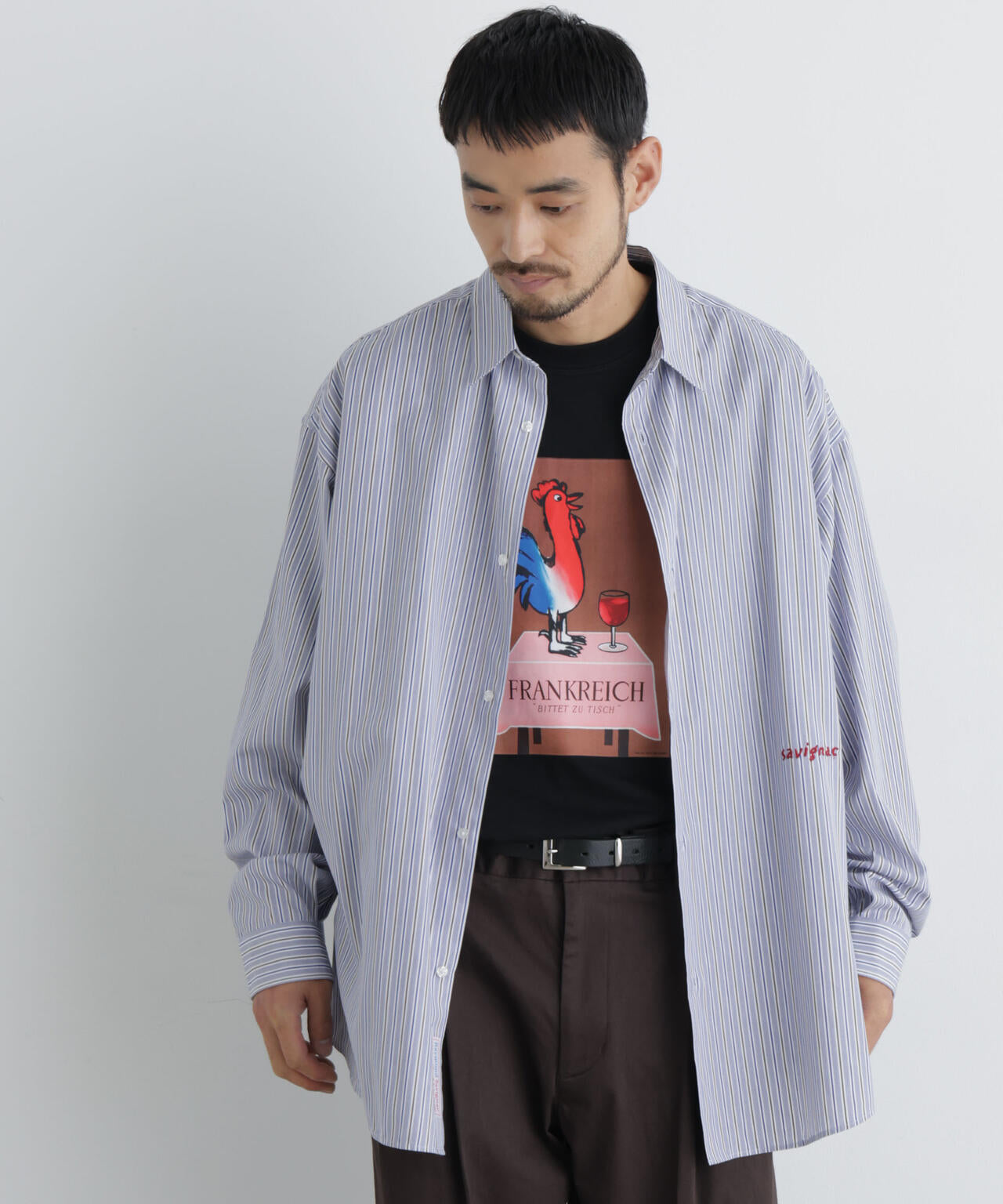 「OtoNANO｣×SAVIGNAC レタードワイドシャツ