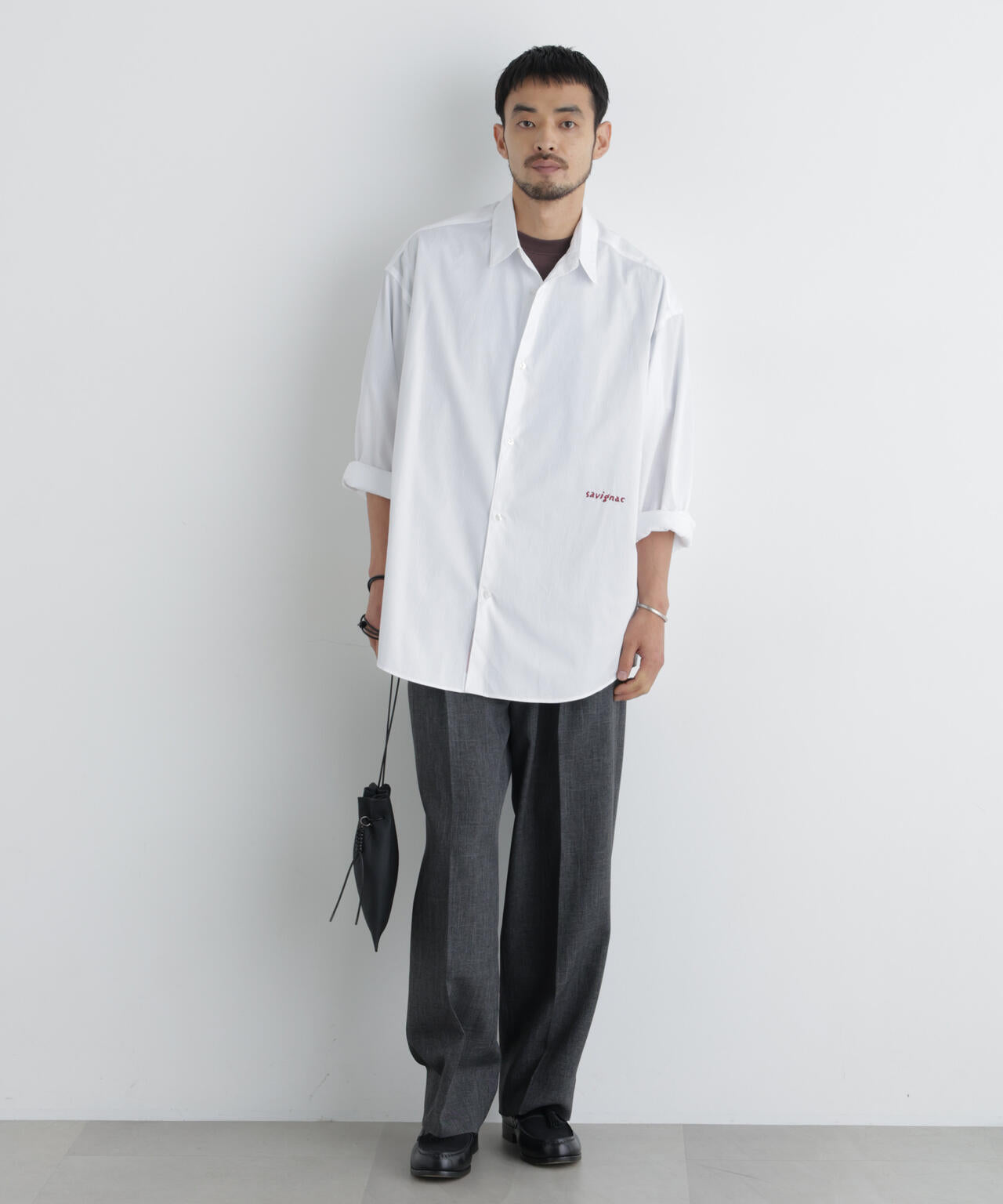 「OtoNANO｣×SAVIGNAC レタードワイドシャツ