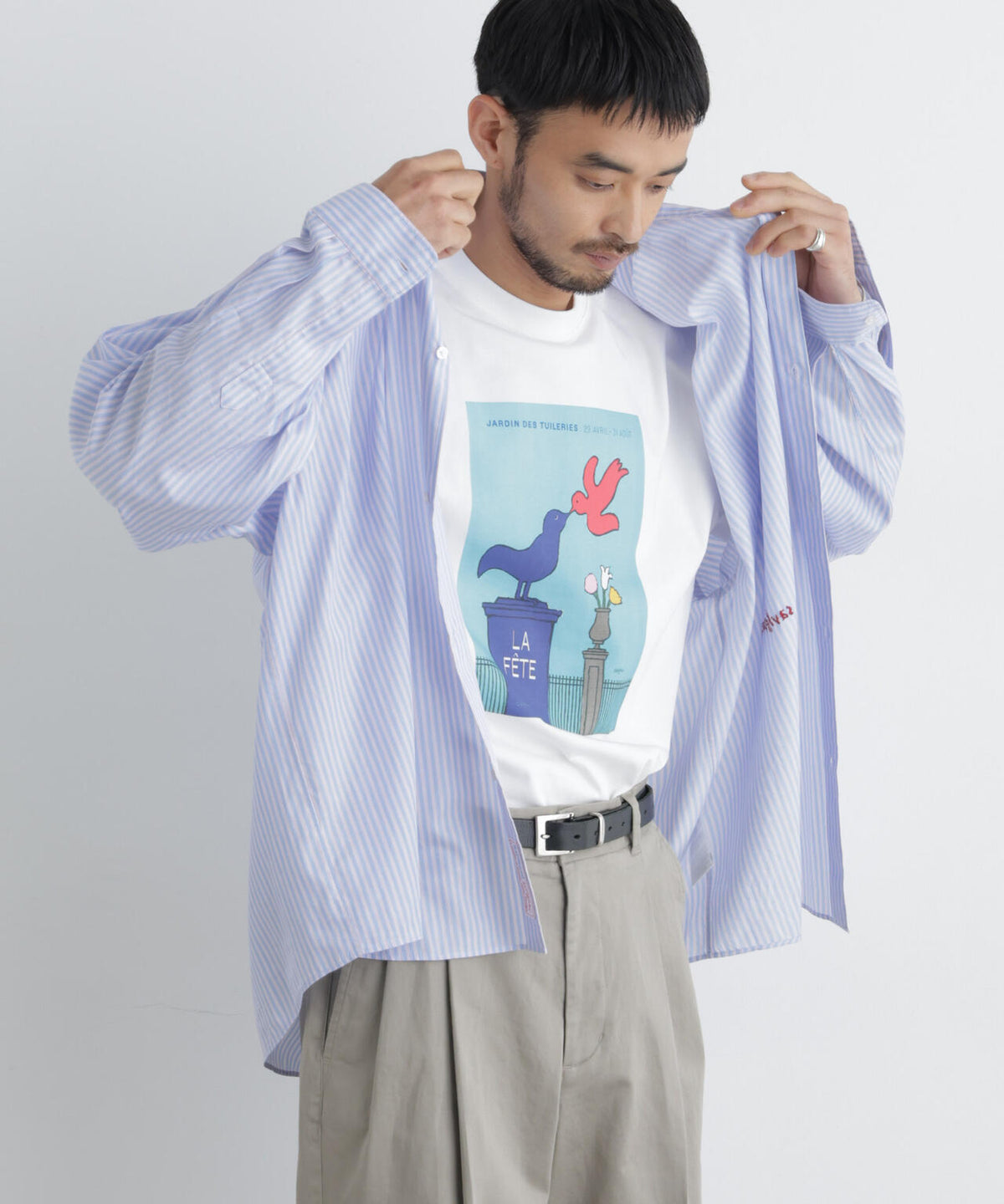 「OtoNANO｣×SAVIGNAC レタードワイドシャツ