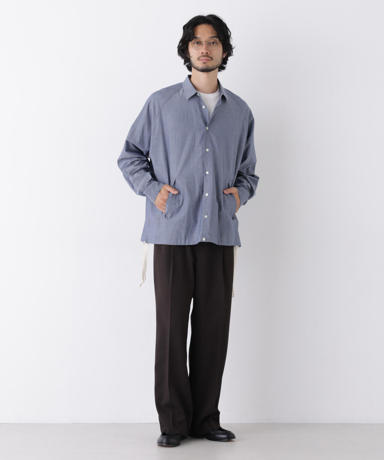 「OtoNANO」2WAYコーチシャツコットンローン/プレーン