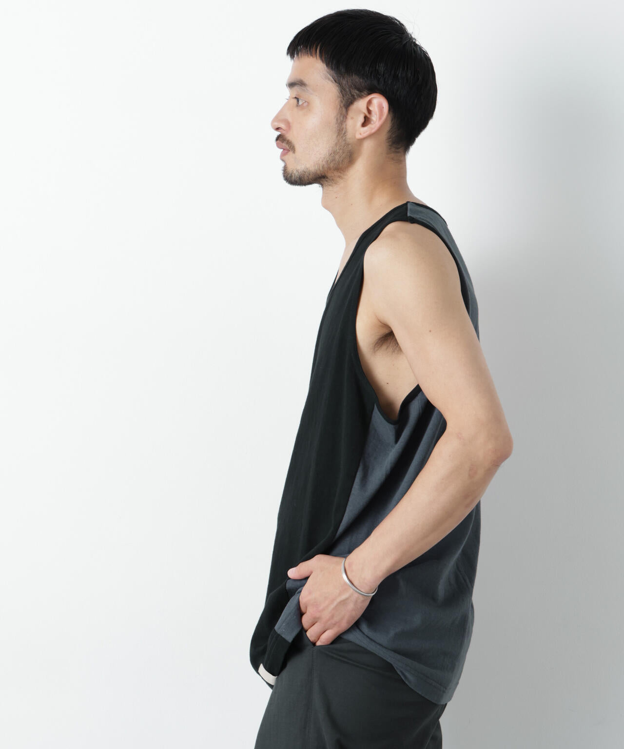 Raffy Cotton Jersey_切替タンクトップ