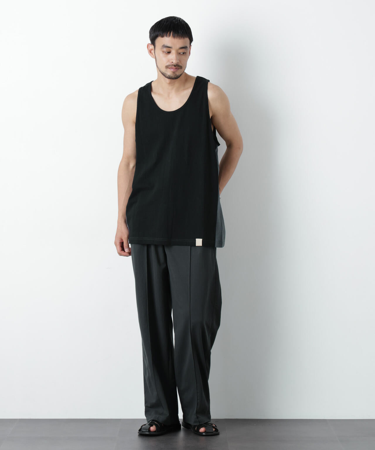 Raffy Cotton Jersey_切替タンクトップ
