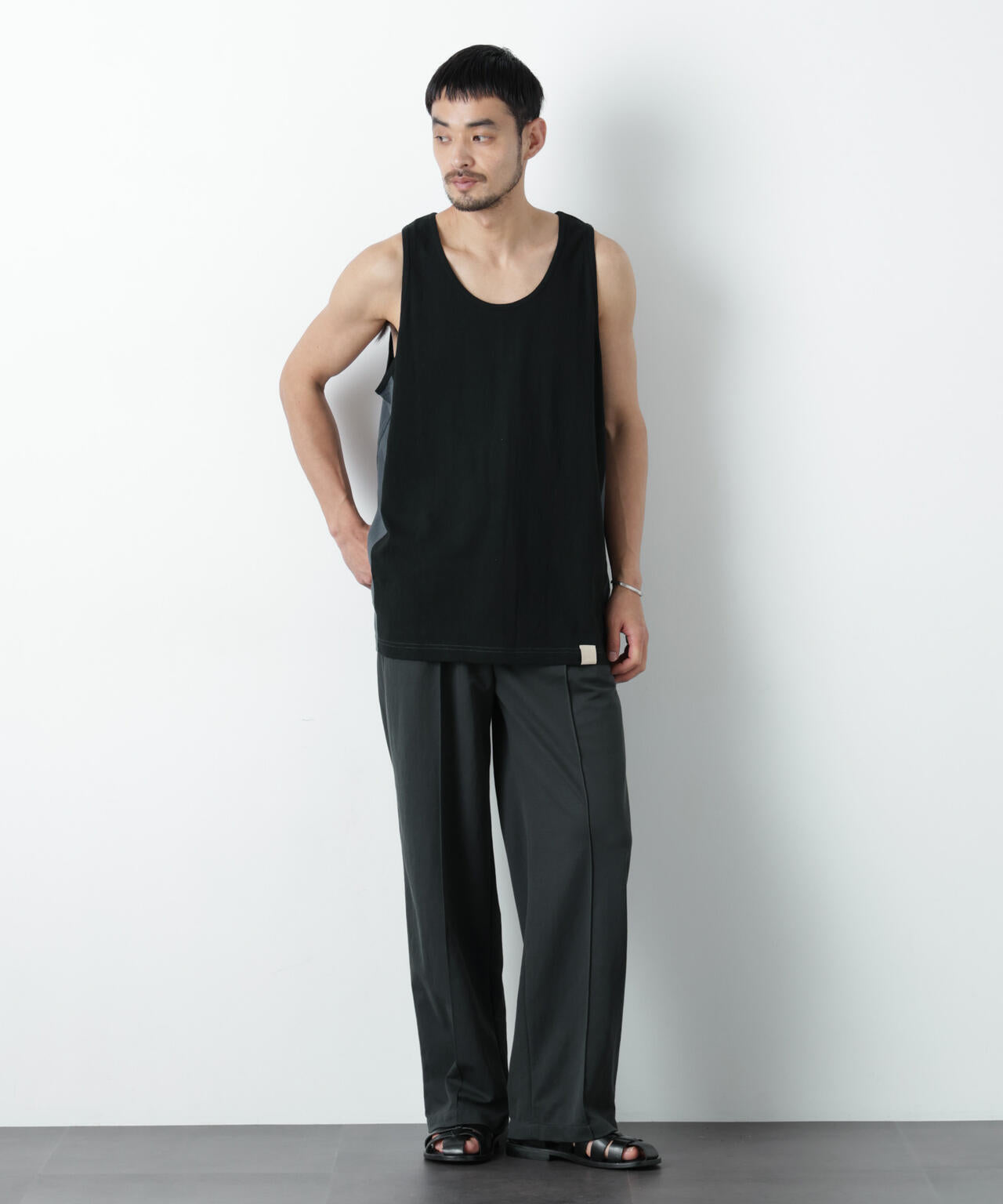 Raffy Cotton Jersey_切替タンクトップ