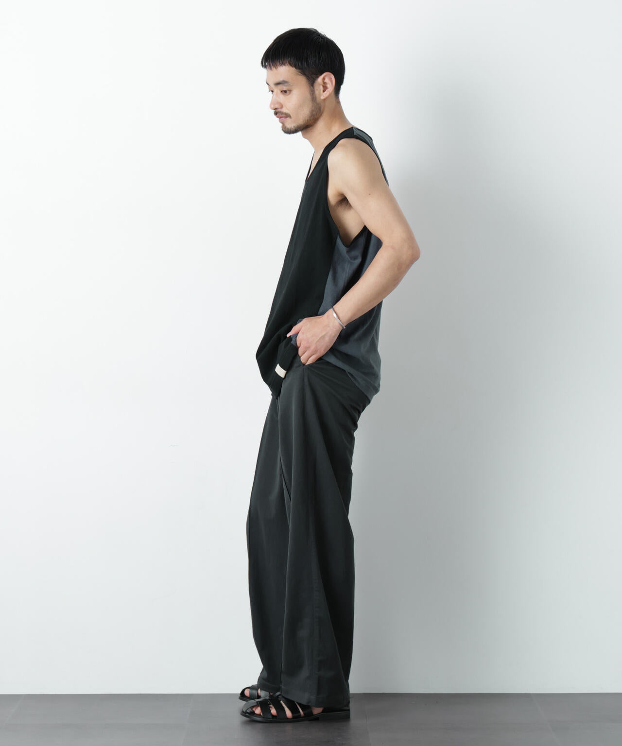 Raffy Cotton Jersey_切替タンクトップ