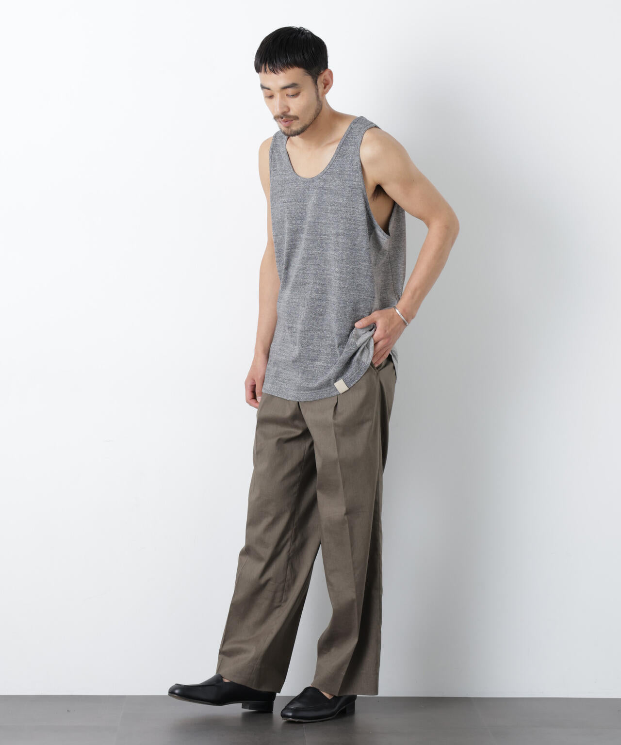 Raffy Cotton Jersey_切替タンクトップ