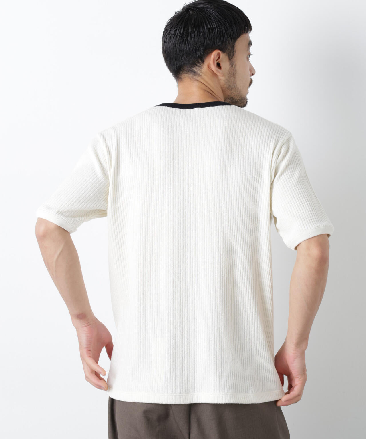 強撚ループヤーン針抜きリンガーTEE