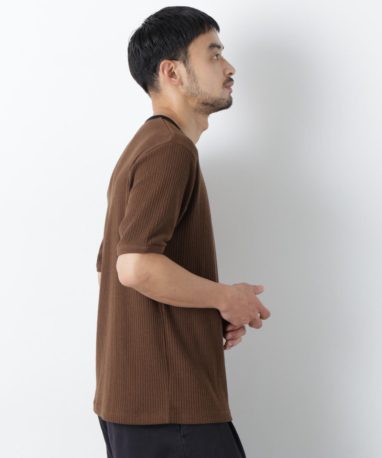 強撚ループヤーン針抜きリンガーTEE