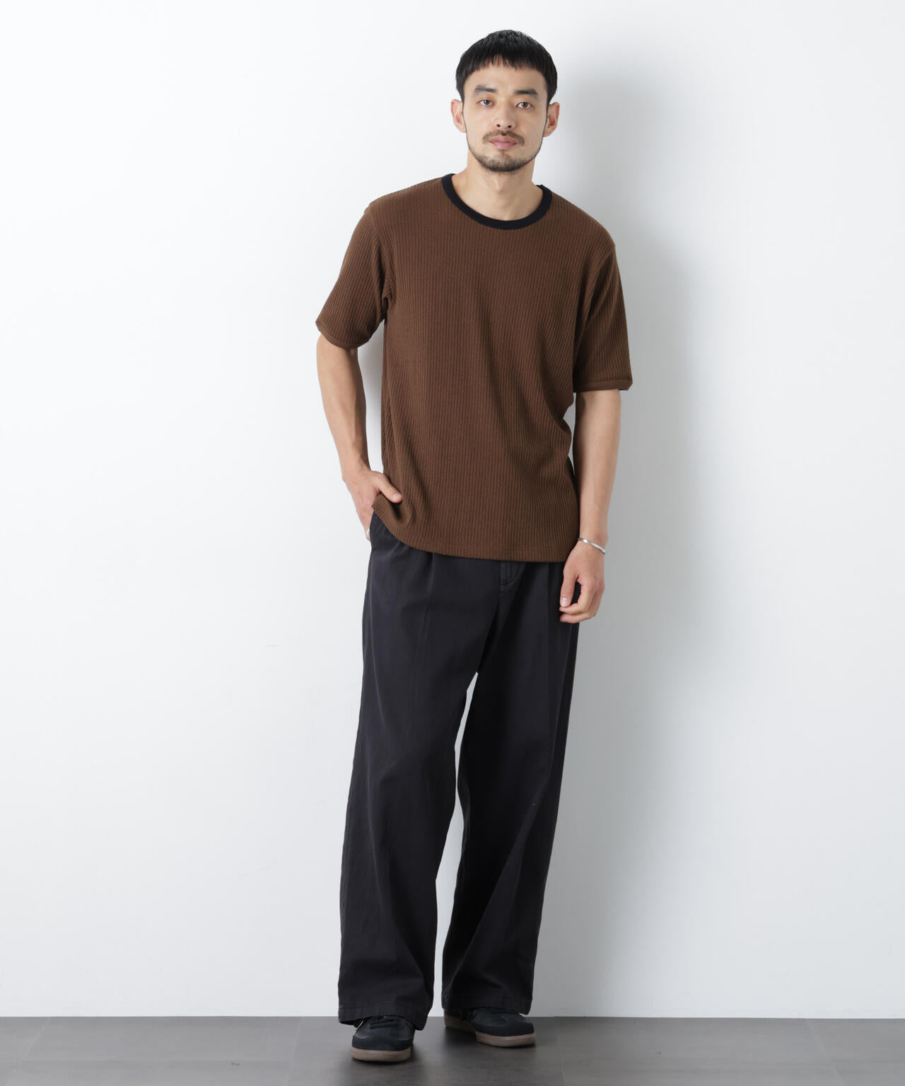強撚ループヤーン針抜きリンガーTEE