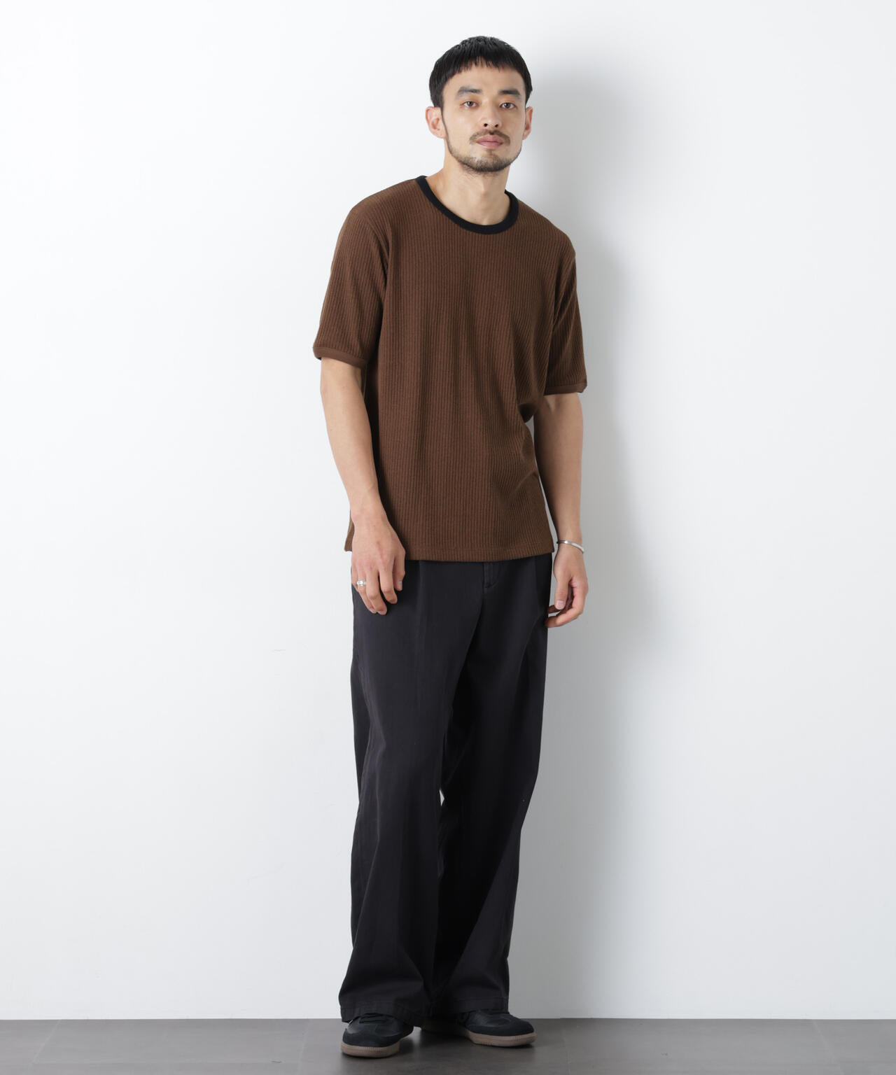 強撚ループヤーン針抜きリンガーTEE