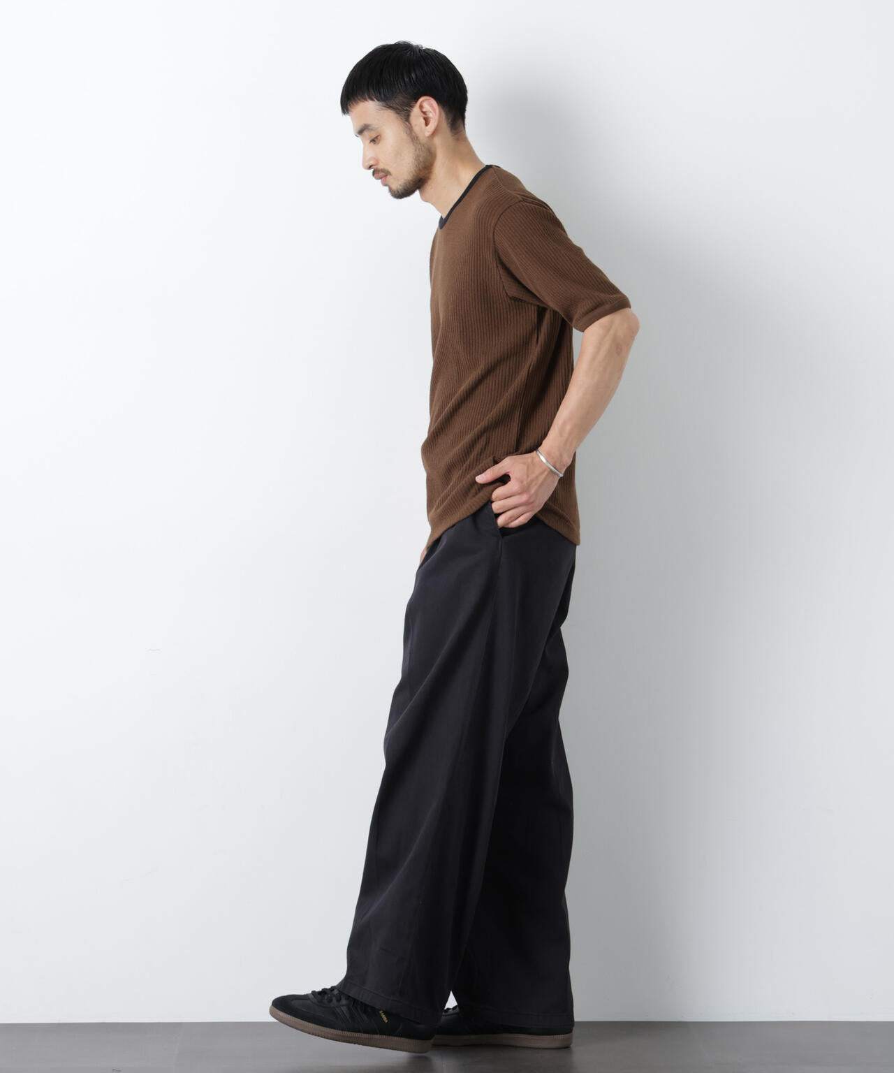 強撚ループヤーン針抜きリンガーTEE