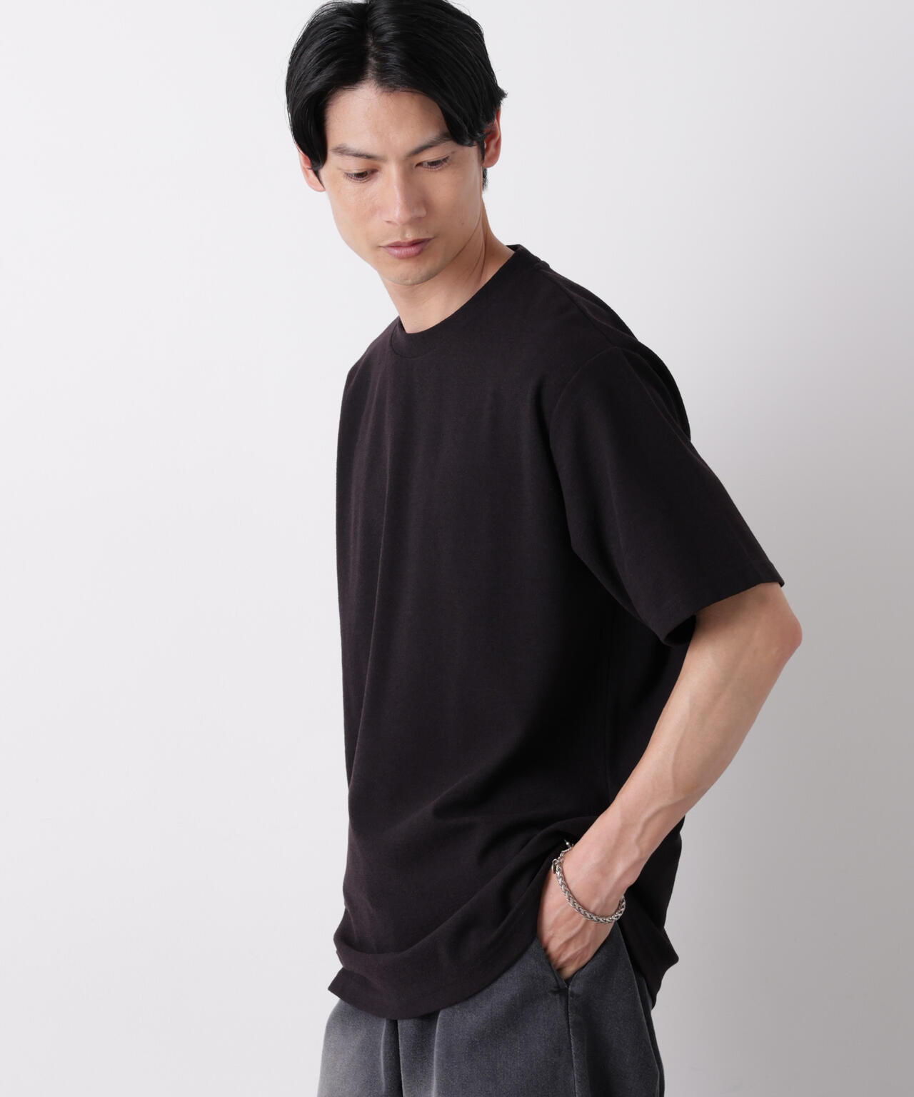 マイクロパイル クルーネックTシャツ 吸水速乾（セットアップ可）