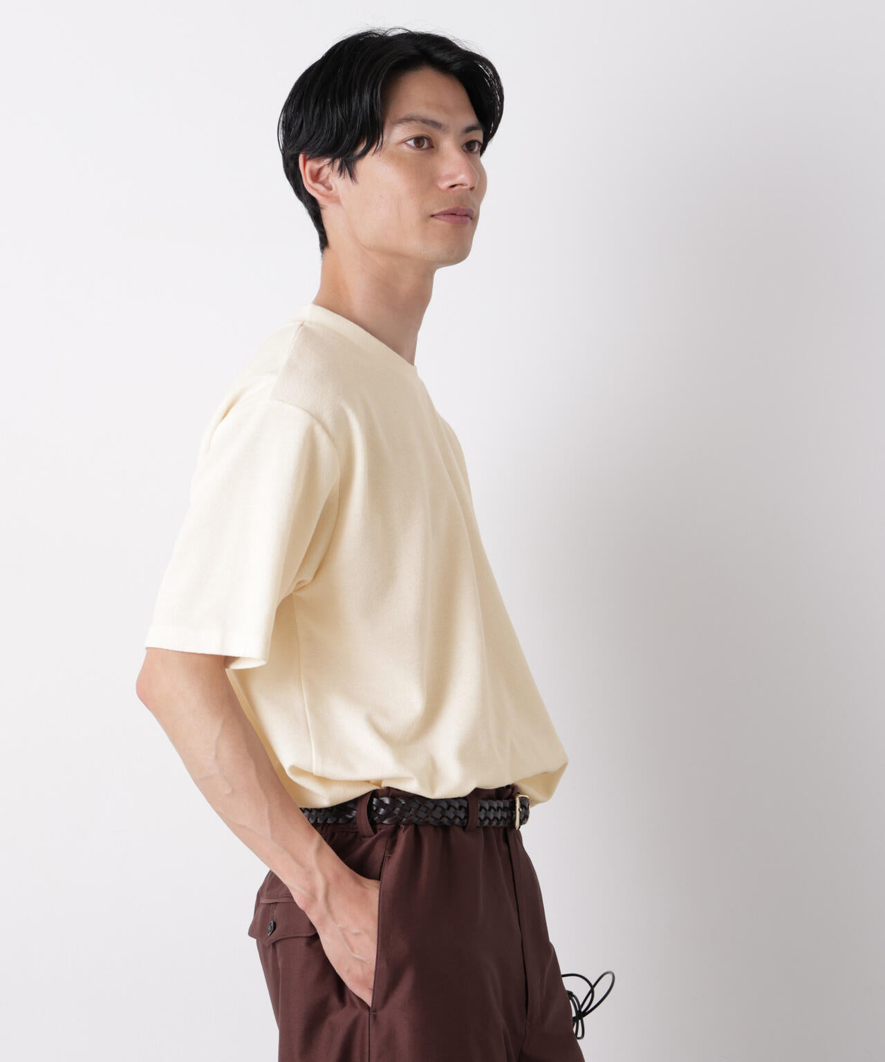 マイクロパイル クルーネックTシャツ 吸水速乾（セットアップ可）