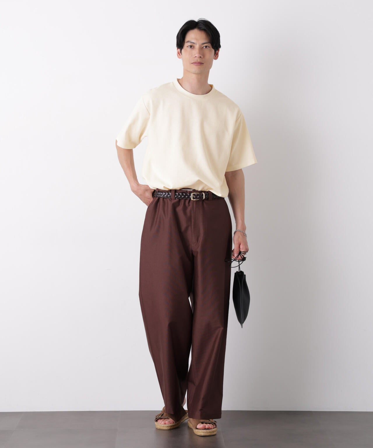 マイクロパイル クルーネックTシャツ 吸水速乾（セットアップ可）