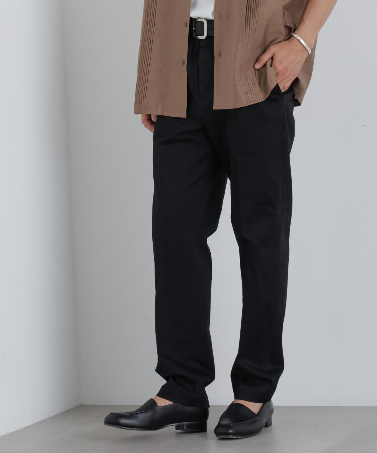 NewOnTrousers フェードサテンSlim テーパー
