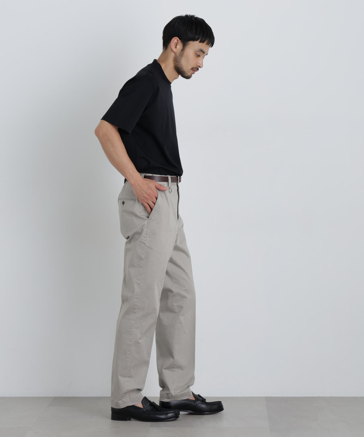 NewOnTrousers フェードサテンSlim テーパー