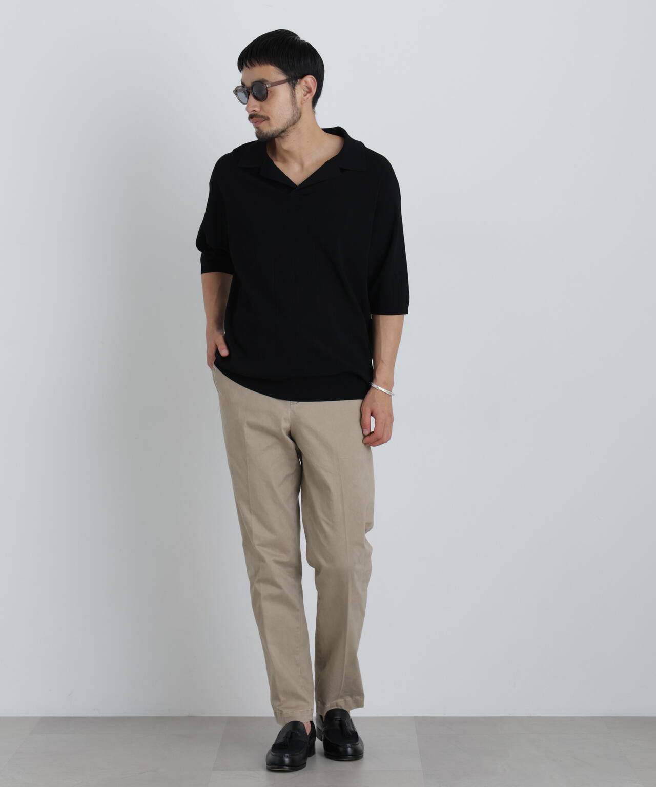 NewOnTrousers フェードサテンSlim テーパー