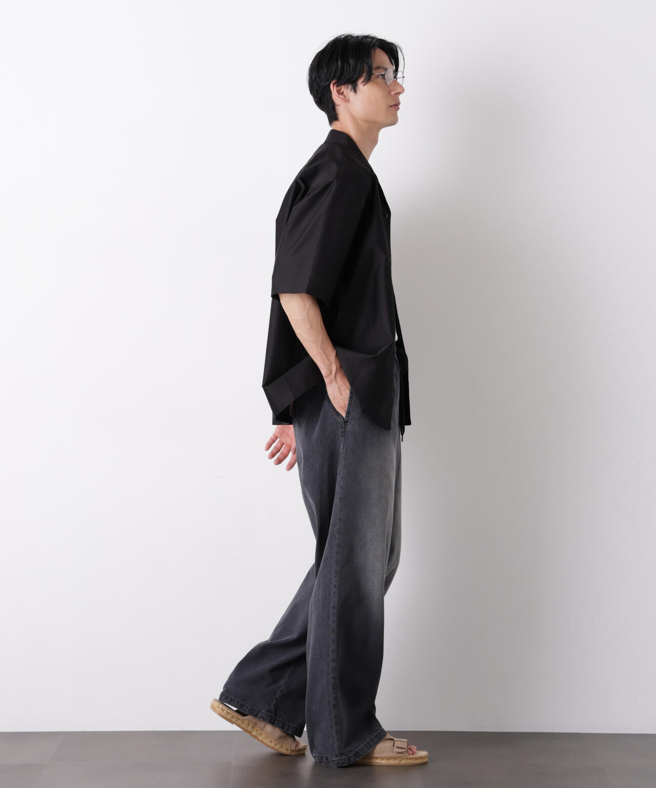 COOLLY DENIM ワイドイージーパンツ（接触冷感）