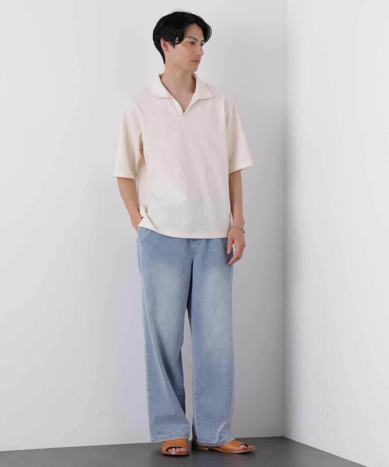 COOLLY DENIM ワイドイージーパンツ（接触冷感）