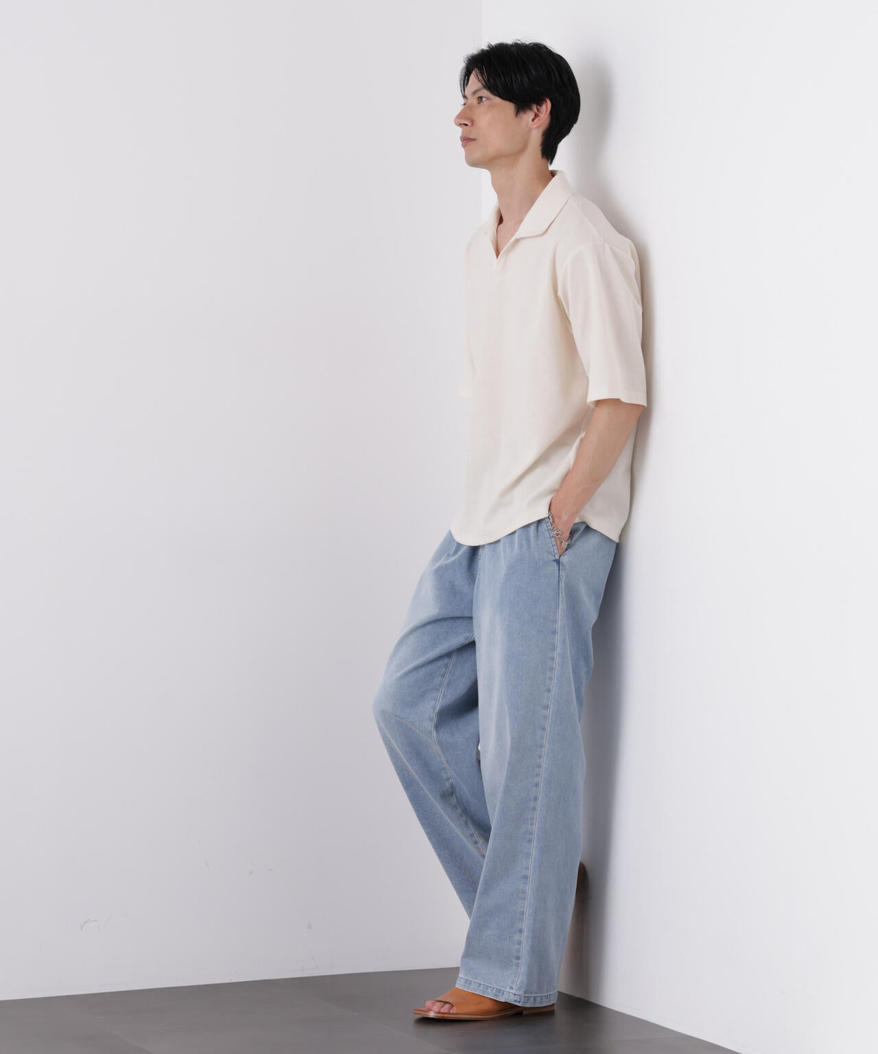 COOLLY DENIM ワイドイージーパンツ（接触冷感）