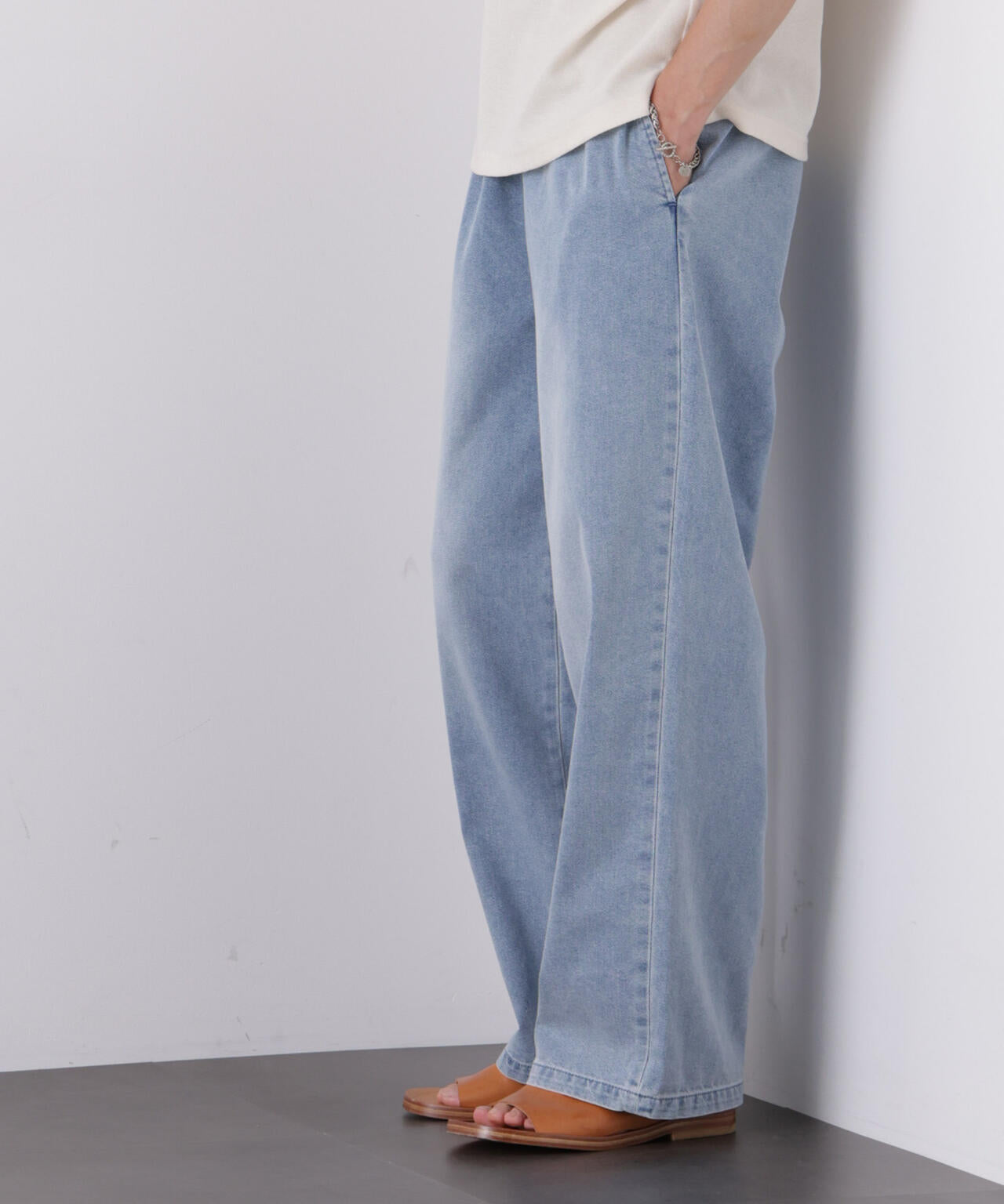 COOLLY DENIM ワイドイージーパンツ（接触冷感）