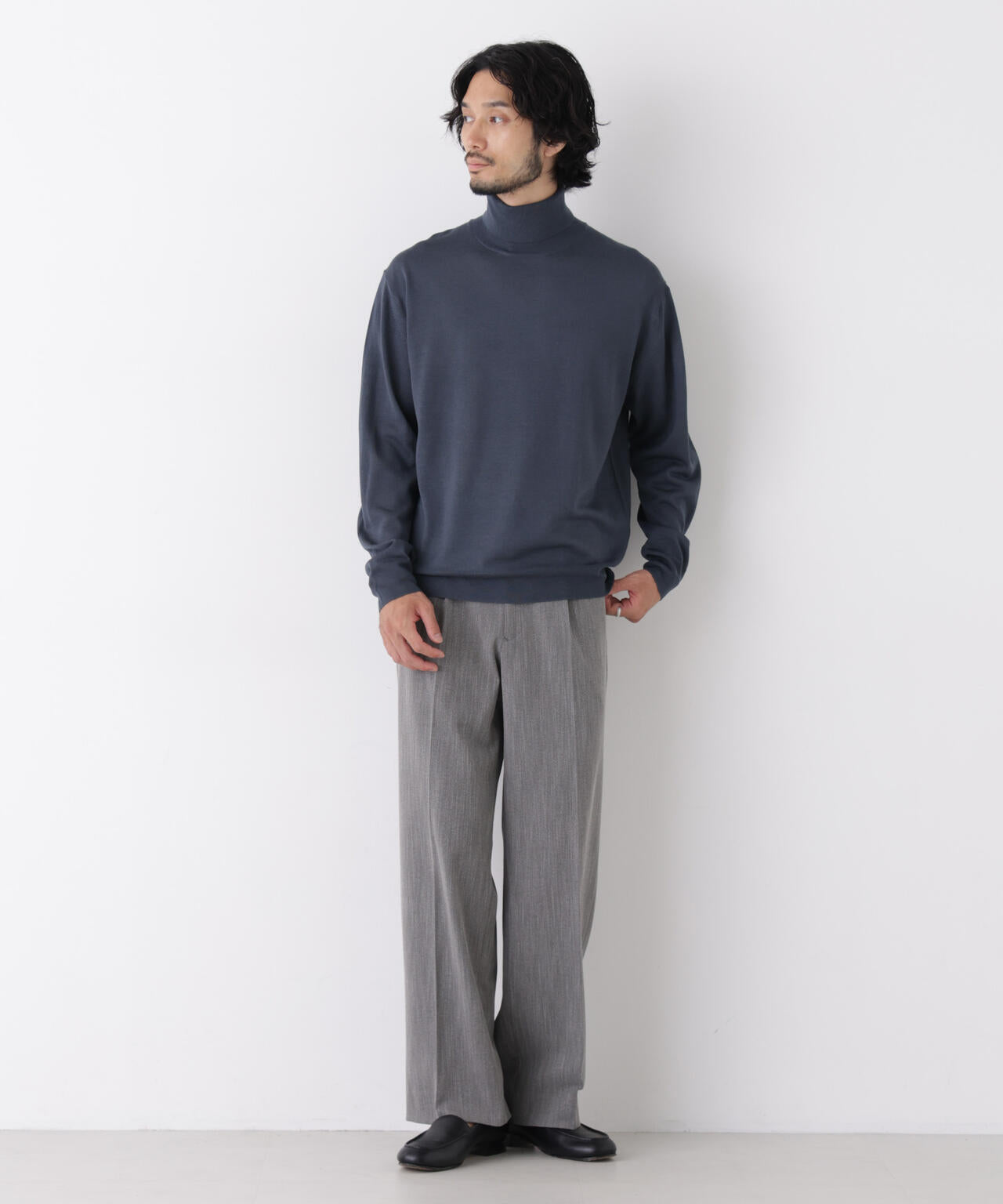 ｢DELEGANT｣ ワンタックストレートトラウザーズ（セットアップ可）