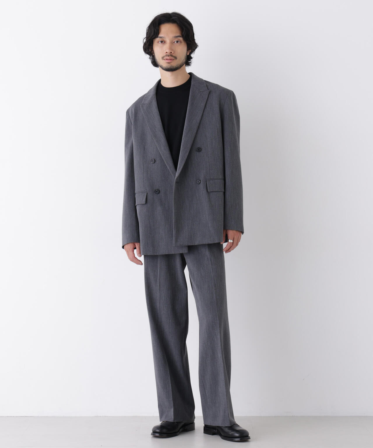 ｢DELEGANT｣ ワンタックストレートトラウザーズ（セットアップ可）