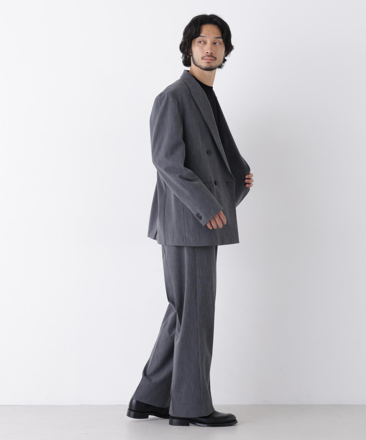 ｢DELEGANT｣ ワンタックストレートトラウザーズ（セットアップ可）