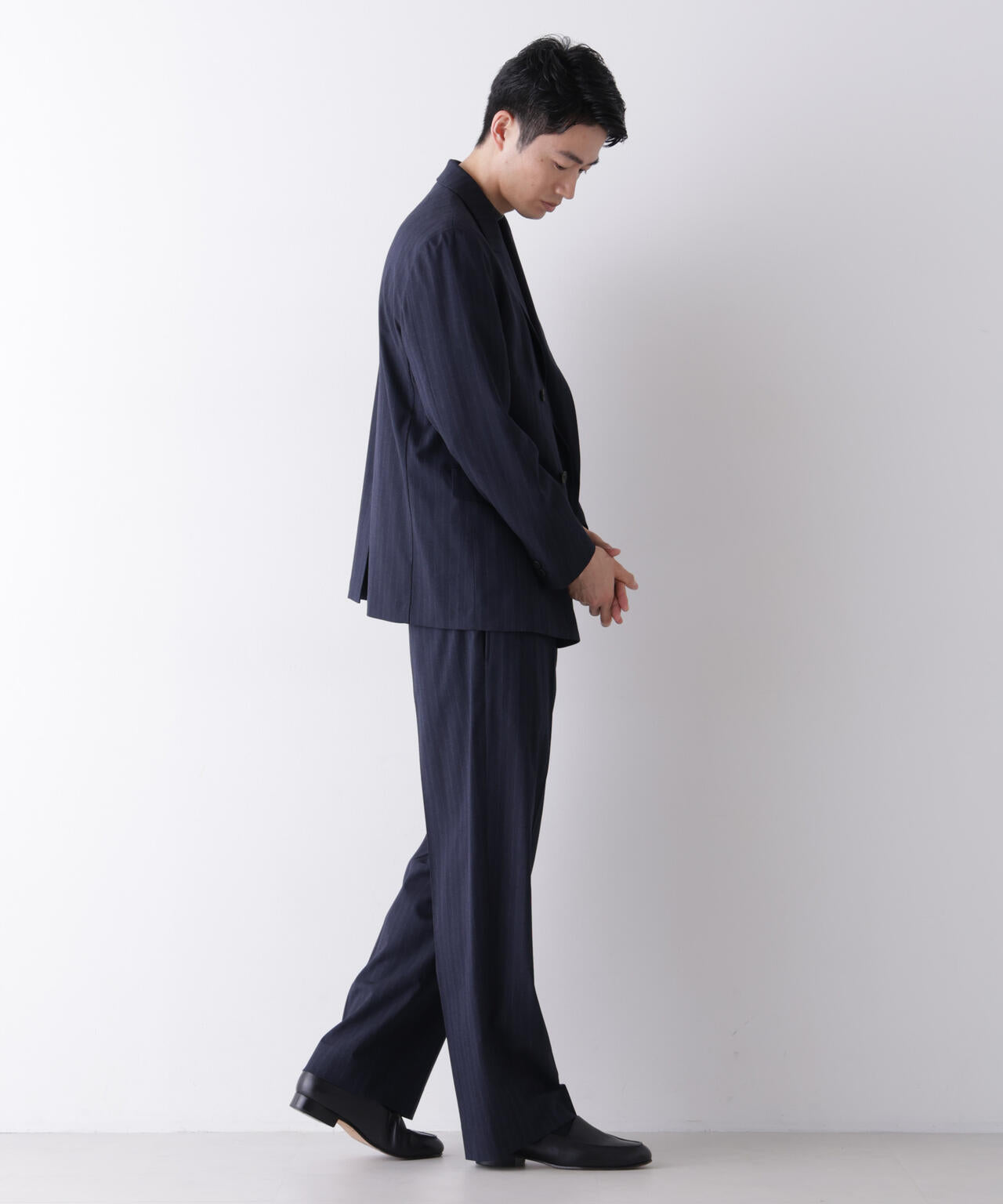 ｢DELEGANT｣ ワンタックストレートトラウザーズ（セットアップ可）