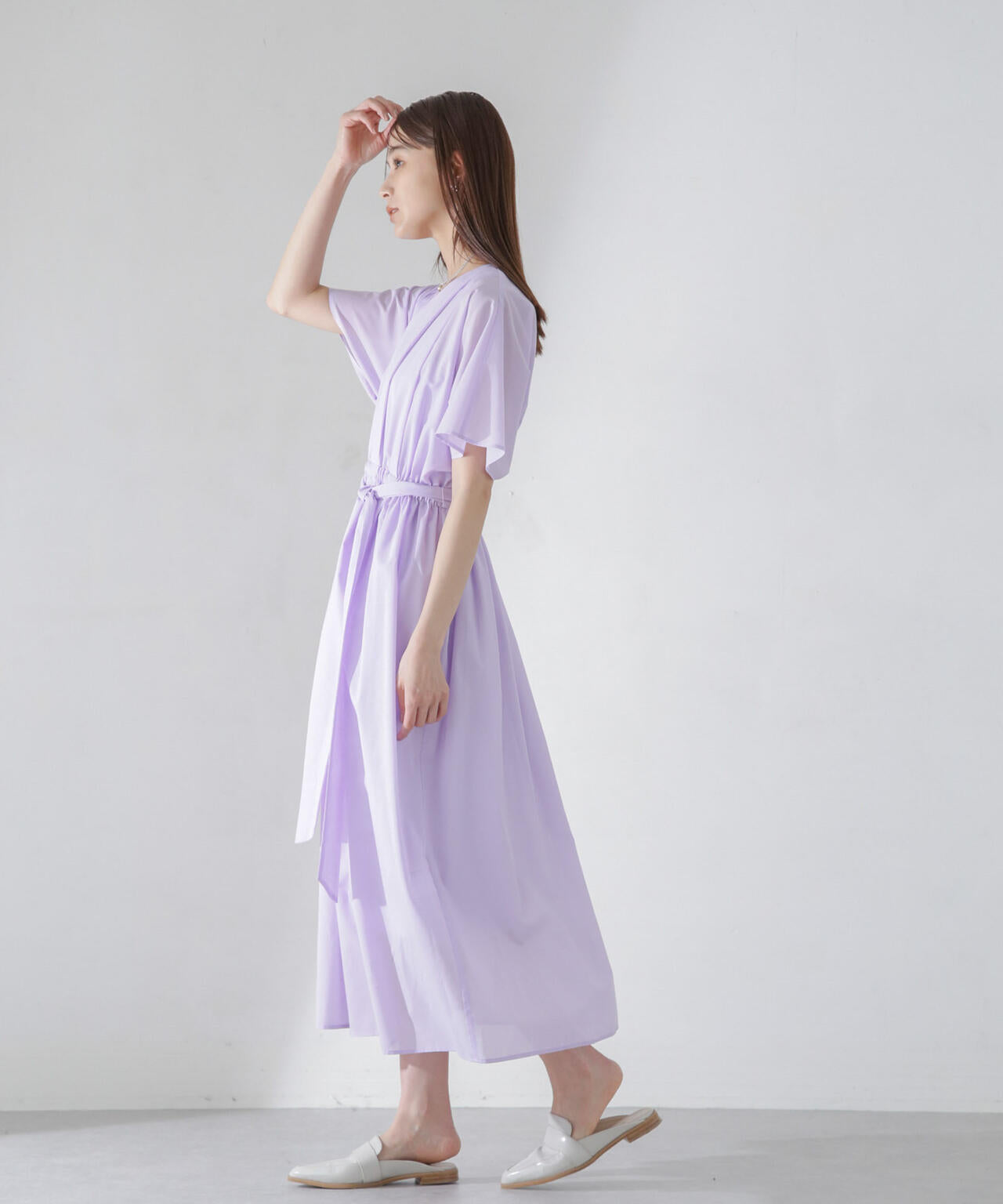 レオファインフレアスリーブワンピース