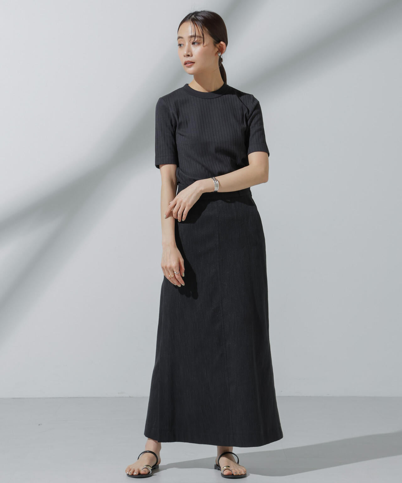 Anti Soaked(R) 汗染み防止 クルーネックリブTシャツ