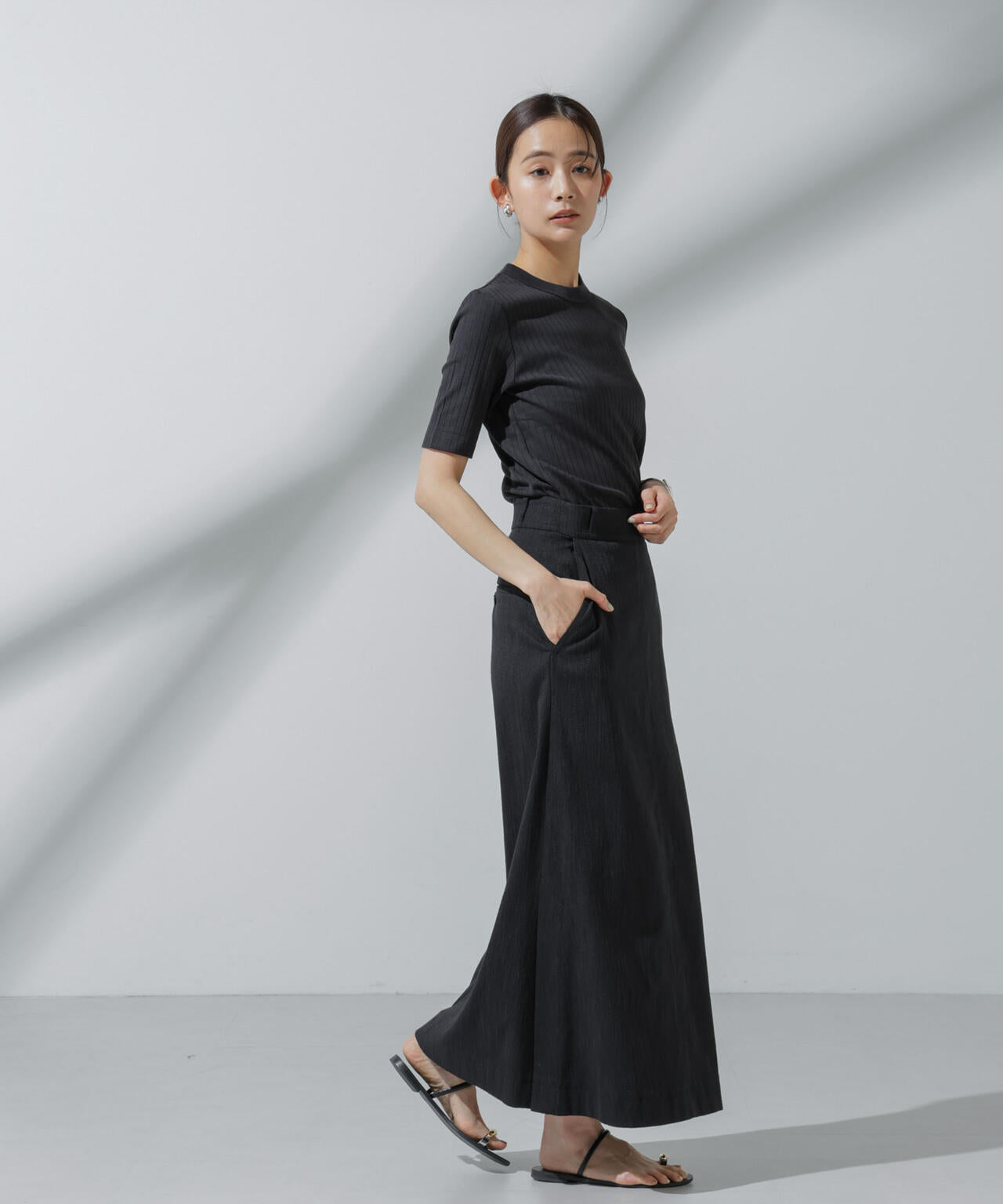 Anti Soaked(R) 汗染み防止 クルーネックリブTシャツ