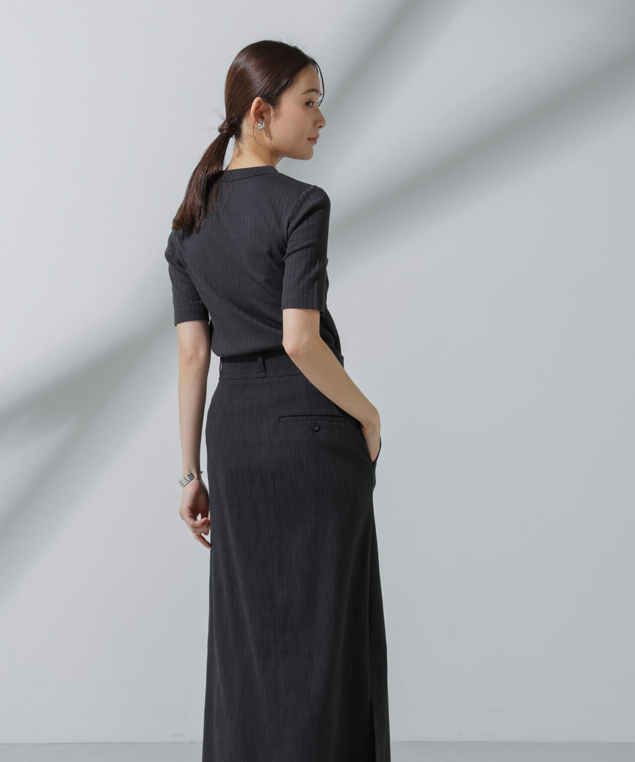 Anti Soaked(R) 汗染み防止 クルーネックリブTシャツ
