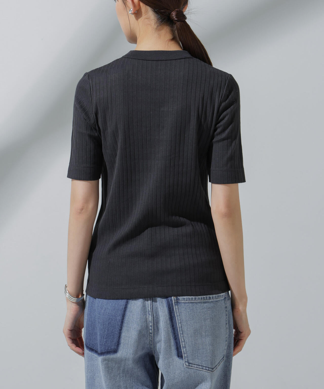 Anti Soaked(R) 汗染み防止 クルーネックリブTシャツ