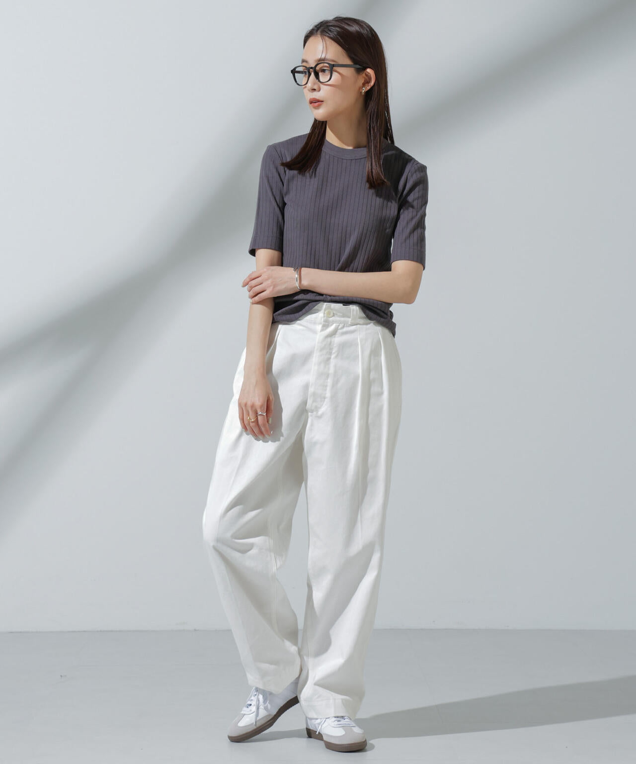 Anti Soaked(R) 汗染み防止 クルーネックリブTシャツ
