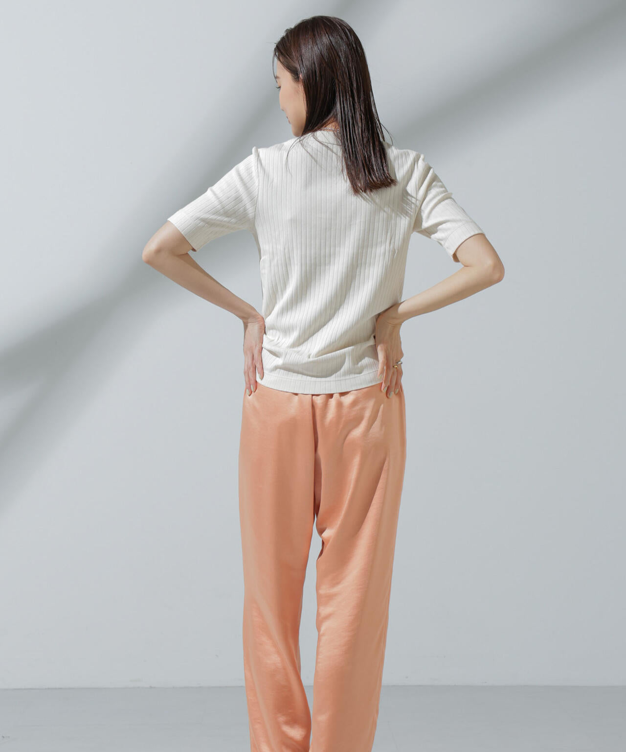 Anti Soaked(R) 汗染み防止 クルーネックリブTシャツ