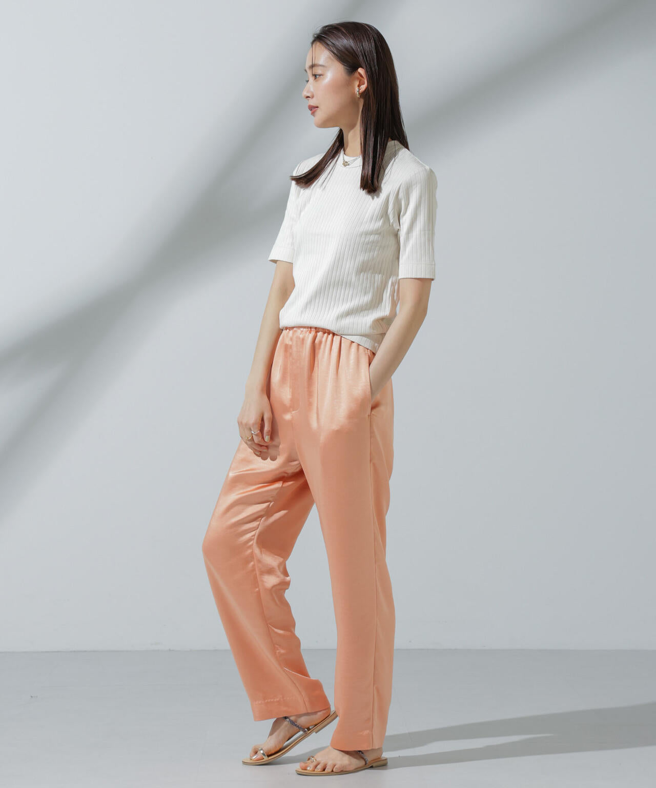 Anti Soaked(R) 汗染み防止 クルーネックリブTシャツ