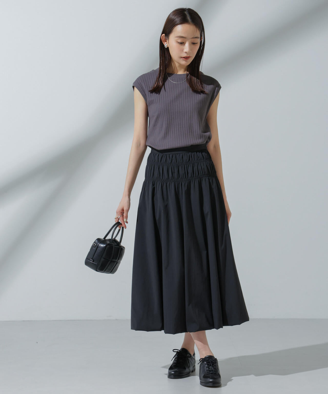 Anti Soaked(R) 汗染み防止 リブノースリーブTシャツ