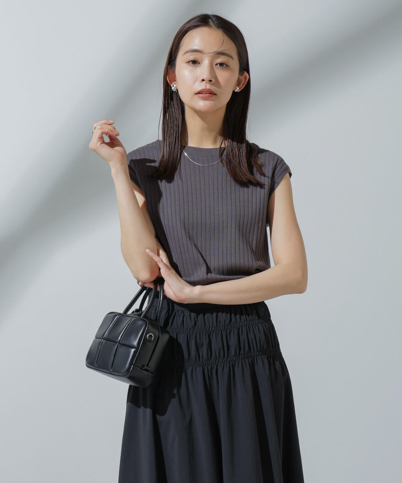 Anti Soaked(R) 汗染み防止 リブノースリーブTシャツ